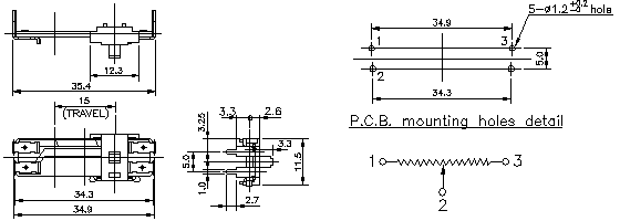 ֱʽλS1571A-34ߴͼ