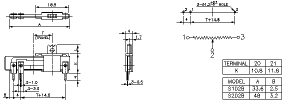 ֱʽλS2B-20ߴͼ
